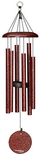Corinthian Bells by Wind River Windspiel für Terrasse, Hinterhof, Garten und als Außen-Dekoration, aus Aluminium, 68,6 cm, Rot (Ruby Splash), hergestellt in den USA