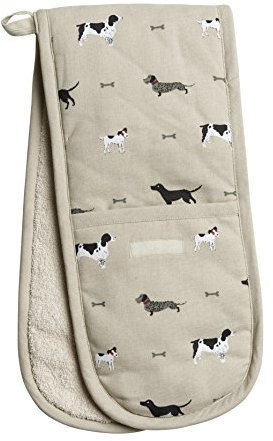 Sophie Allport - Woof Double Oven Gloves, Heat Resistant, Thermal Layer, Kitchen Accessories, Dog Print
