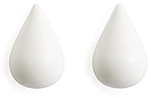 Normann Copenhagen Dropit Wandhalterung, Holz, weiß, Höhe: 9,3 cm, Tiefe: 8,7 cm, Länge: 6 cm