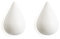 Normann Copenhagen Dropit Wandhalterung, Holz, weiß, Höhe: 9,3 cm, Tiefe: 8,7 cm, Länge: 6 cm