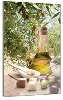Klebefieber Glasbild Mediterraner Oliventraum B x H: 40cm x 60cm