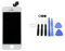 SHS Original Display passend für Apple iPhone 5 Weiss White/Frontglas/Glas/Displayglas/LCD Reparatur/LCD Display/Digitizer/LCD Replacement / 8 - Teiliges Werkzeugset Tools