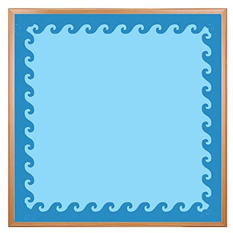 Hygloss HYX33601 Bordüren für Klassenzimmer Wellen - blau 3 x 36-Inch blau