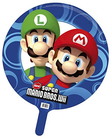 Super Mario Folienballon blau