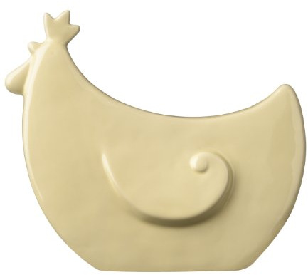 Premier Housewares Rooster Ornament Ceramic - Cream/Beige