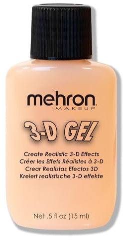 Mehron Make-up 3-D Gel | Gelatine-Special-FX-Make-up | Halloween-FX-Make-up & Narbengel | Kunsthaut für Bühne, Film, Theater, Cosplay und Halloween (15 ml, Fleshtone)