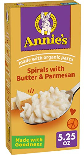 Annie’s Butter and Parmesan Spirals Macaroni & Cheese Dinner with Organic Pasta, 5.25 OZ