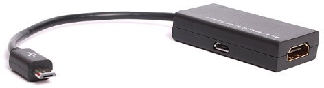 BIGtec Micro USB zu HDMI Adapter Converter MHL Adapter HDTV HDMI Adapter Smartphone Full HD Adapter, aus microUSB Wird EIN HDMI-Anschluss gleichzeitiges Laden des mobilenen Grätes möglich