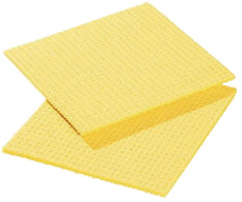 Spontex CD812 Spongyl, Yellow (Pack of 10) | Absorbs liquid spills up to ten times its weight, removing grease and stubborn residue from all catering surfaces.