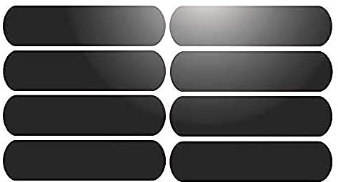 8 Klebestreifen, reflektierend für Helme auf 8 x 2 cm – Schwarz Reflektierend