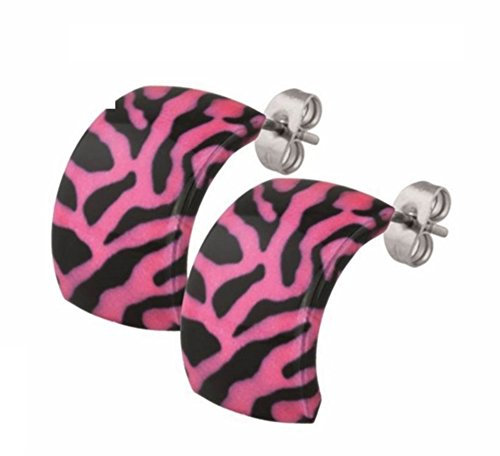 eeddoo Ohrringe Frauen Bunt Edelstahl Zebra #2