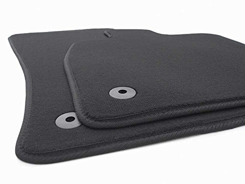 Fußmatten passend für VW Golf 7 8 Velours Automatten Autoteppich 2-teilig Schwarz + Original klick Befestigung