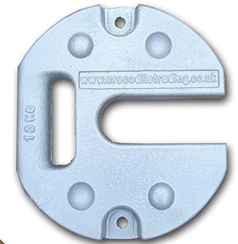 Crocodile Trading 4x 13kg (52kg) Cast Iron Weighted Feet for Heavy Duty Popup Gazebos, Market Stalls, Instant Shelters.Extra Wide Leg Diameters Upto 52mm!