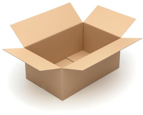 KK Verpackungen Versandkartons 700 x 450 x 290 mm Braun 2-wellig (Außenmaß 710 x 460 x 350 mm) | 5 Stück, Faltkartons Kartons für Versand als DHL Paket Hermes Paketklasse L DPD GLS Paketklasse XL