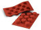 Silikomart 20.022.00.0060 SF022 Moule Forme Muffin Taille Mini 11 Cavités Silicone Terre Cuite, Red