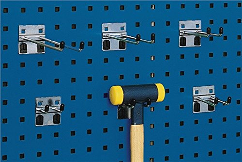 bott perfo Doppelhaken, Länge 75 mm, mit Doppelaufnahme für Lochplatten, 5 Stück, 14002041