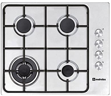 Meireles MG 3650 X NAT Integrado Encimera de gas Acero inoxidable hobs - Placa (Integrado, Encimera de gas, Acero inoxidable, Acero inoxidable, Izquierda, Gas licuado del petróleo (LPG))