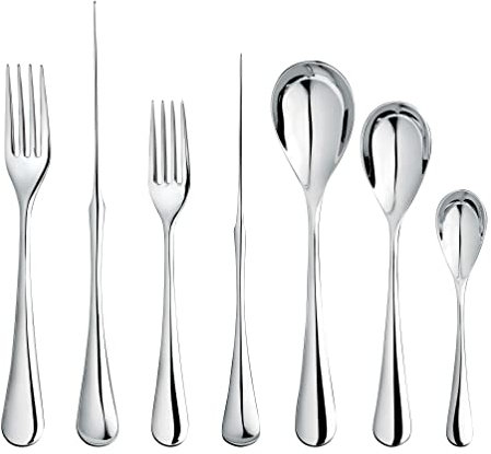 Robert Welch Ashbury Bright, 84 Piece Cutlery Set for 12 People. Made from Stainless Steel. Dishwasher Safe.