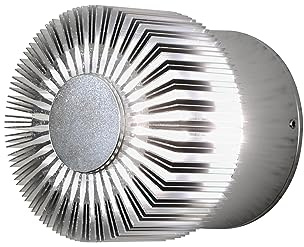 Konstsmide Monza Wandleuchte HighPowerLED B: 9 cm T: 8 cm H: 9 cm, 1 x 3 W, IP44 Aluminium, silbergrau 7900-310