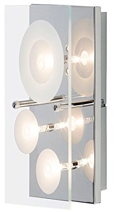 Brilliant Satori Wand und Deckenleuchte, 3-flammig mit Fernbedienung, 3x G4 10W Inklusive, Metall/Glas, chrom/transparent G94127/15