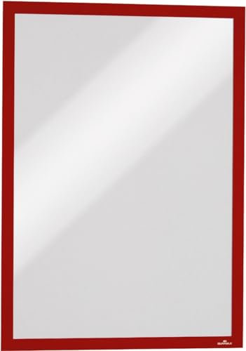 Durable Info-Rahmen Duraframe Magnetic (A3, Magnetrahmen für metallische Oberflächen) 5 Stück, rot, 486803