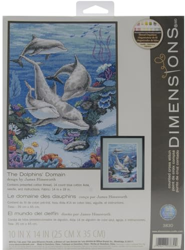 Dimensions D03830, Dolphins Domain, Blue, By the Yard