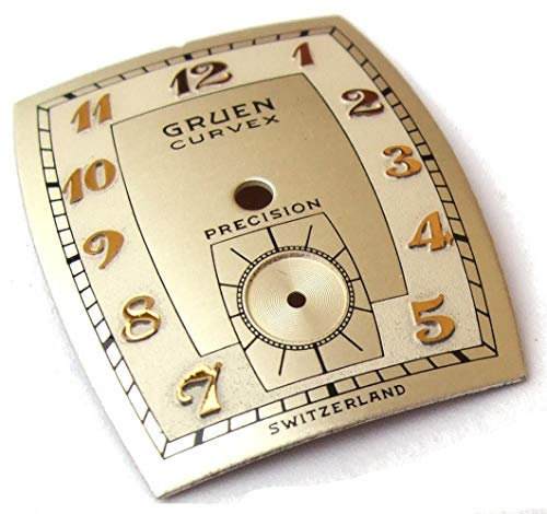 ZIFFERNBLATT -GRUEN CURVEX Precision original 40er Jahre NOS
