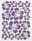 WANDfee Wandtattoo Hibiskus Blumen Hibiskusblüten FARBWUNSCH lila Wandsticker Wandaufkleber Fliesenaufkleber
