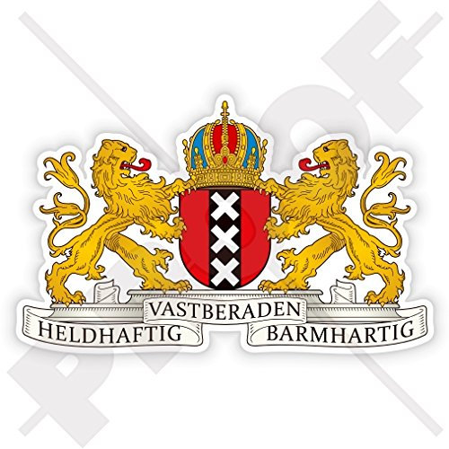 Amsterdamer Wappen-Emblem Niederlande Holland Niederlande Niederlande 110 mm Vinyl Stoßstangen-Aufkleber