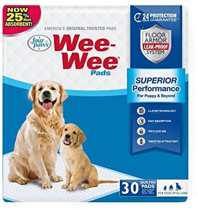 Interpet 301630 Four Paws - Wee Wee-Hygieneunterlagen, 30-er pack