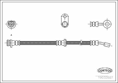 Corteco 19032887 Bremsschlauch hinten links