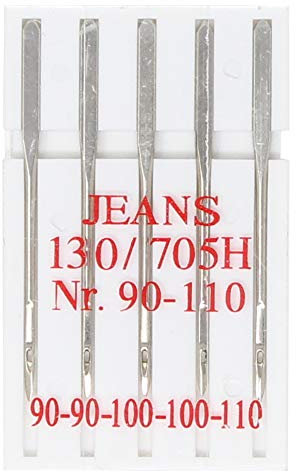BIG-SAM 10002 - 5 Jeans Nähmaschinennadeln - 130R/705H - Nr. 90 - 110