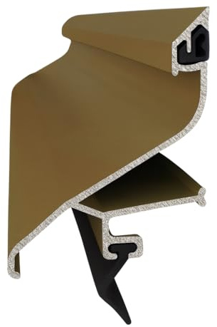 Exitex ERD MK2 Aluminium Rain Deflector with Seal 914mm (Gold) | Fits inward & outward opening doors. Suits timber, composite & uPVC. Pre-drilled, screws included. Trim to fit.