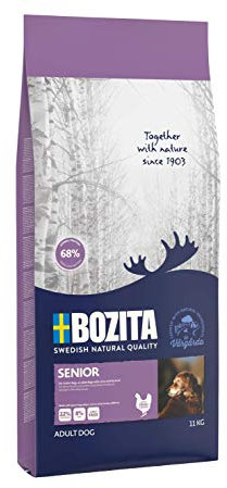 BOZITA Senior Hundefutter - 11 kg - nachhaltig produziertes Trockenfutter für Senior Hunde - Alleinfuttermittel