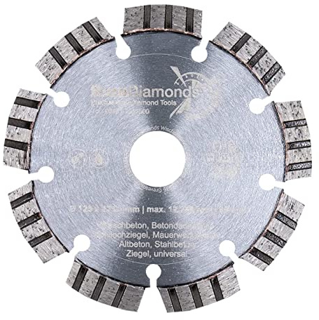 Profi – Disco da taglio diamantato turbo Supercut, 125 mm, per calcestruzzo (anche armato)