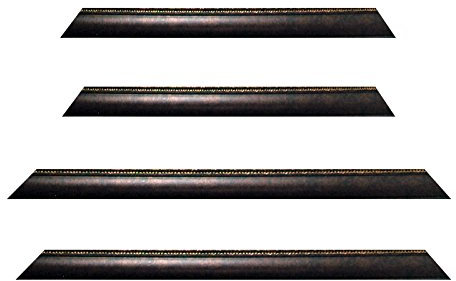 Neumann Bilderrahmen Barockrahmen schwarz fein verziert 246 NP, Zuschnitt, 60x90 cm