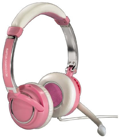 Raptor Gaming LH2 Ladies Edition Stereo Kopfhörer (102dB, 50mW) pink/weiß