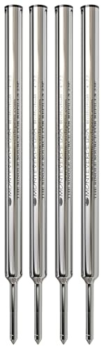 Monteverde Roller Ball Refill To Fit Cross Roller Ball Pens - Fine Black (C223BK)4 pack