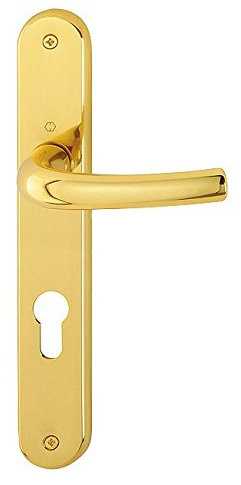 HOPPE Türgriff (Langschild) Tôkyô, Messing pol. für innen, Türgriff-Garnitur, Profilzylinder