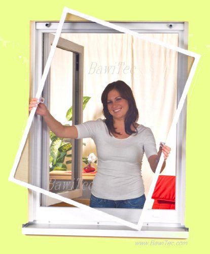 easylife 000-2011 Fliegengitter für Fenster 100 x 120 cm mit Alurahmen