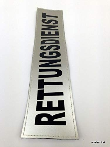 RETTUNGSDIENST 3M Reflex Rückenschild 38x8cm silber matt