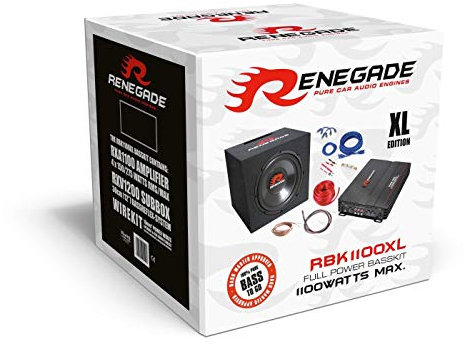 Renegade 02020RBK1100XL RBK1100XL Car-HiFi-Set Schwarz