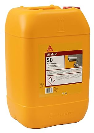 SIKA - Resina de Unión - SikaTop 50 - Blanco - Imprimación de adherencia listo para su uso para morteros y yesos - Utilizar como puente de adherencia - 25kg