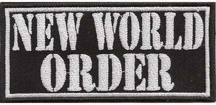 NEW WORLD Order, bilderberger, Heavy Metal Biker Rocker Badges Patch insigne
