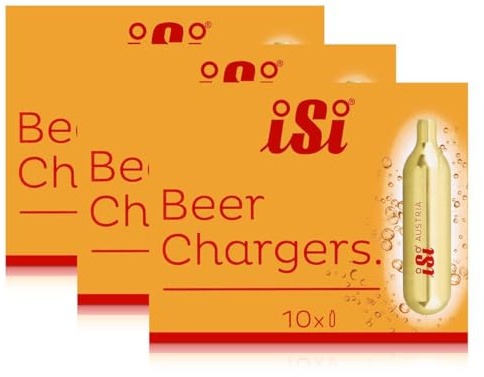 3x iSi Einweg-Bierkapseln 10 Kapseln für Bierzapfgeräte