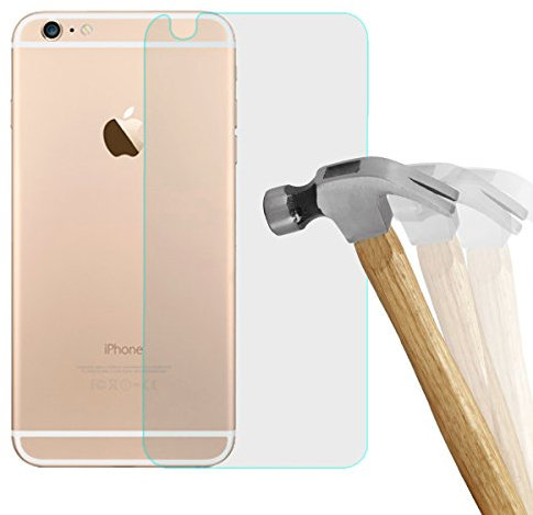 wortek Panzerfolie Echt Glas für iPhone 7 Rückseite Tempered Glass 9H ca. 0,3mm Glasfolie 3D Touch - [Glas bewusst Kleiner als das Display, da Dieses gewölbt ist]