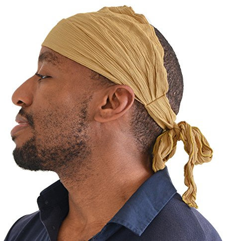 CHARM Damen Herren Retro Stirnband - Haar Band Kostüm Festival Zubehör Pirat Caramel