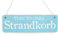 Interluxe Shabby Vintage Schild Türschild STRANDKORB Dekoschild Holzschild Garten Terrasse