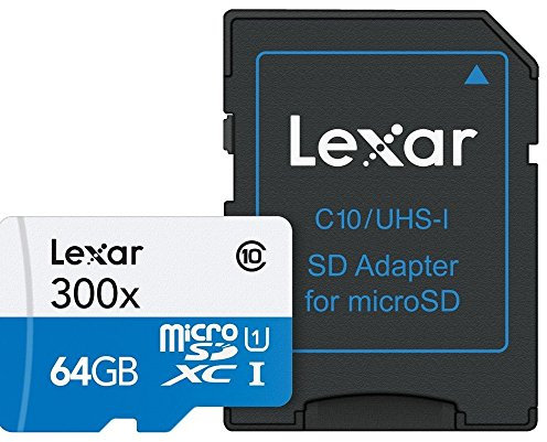 Lexar LSDMI64GB1EU300A microSDXC 300x UHS-I cartes 64Go