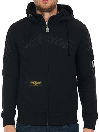 West Coast Choppers Por Vida Zip Hoodie, Black, XXL